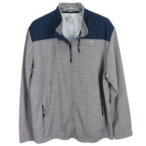Orvis Bonded Mesh Full Zip Jacket Mens Size XL Gray Blue Pockets
